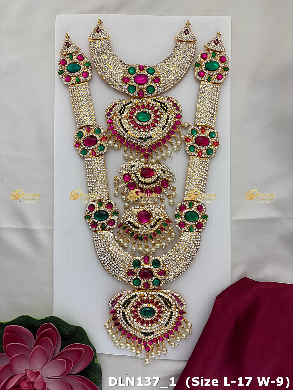 Lakshmi / Amman 2 Step Long Haram DLN137 deity long haram image 1