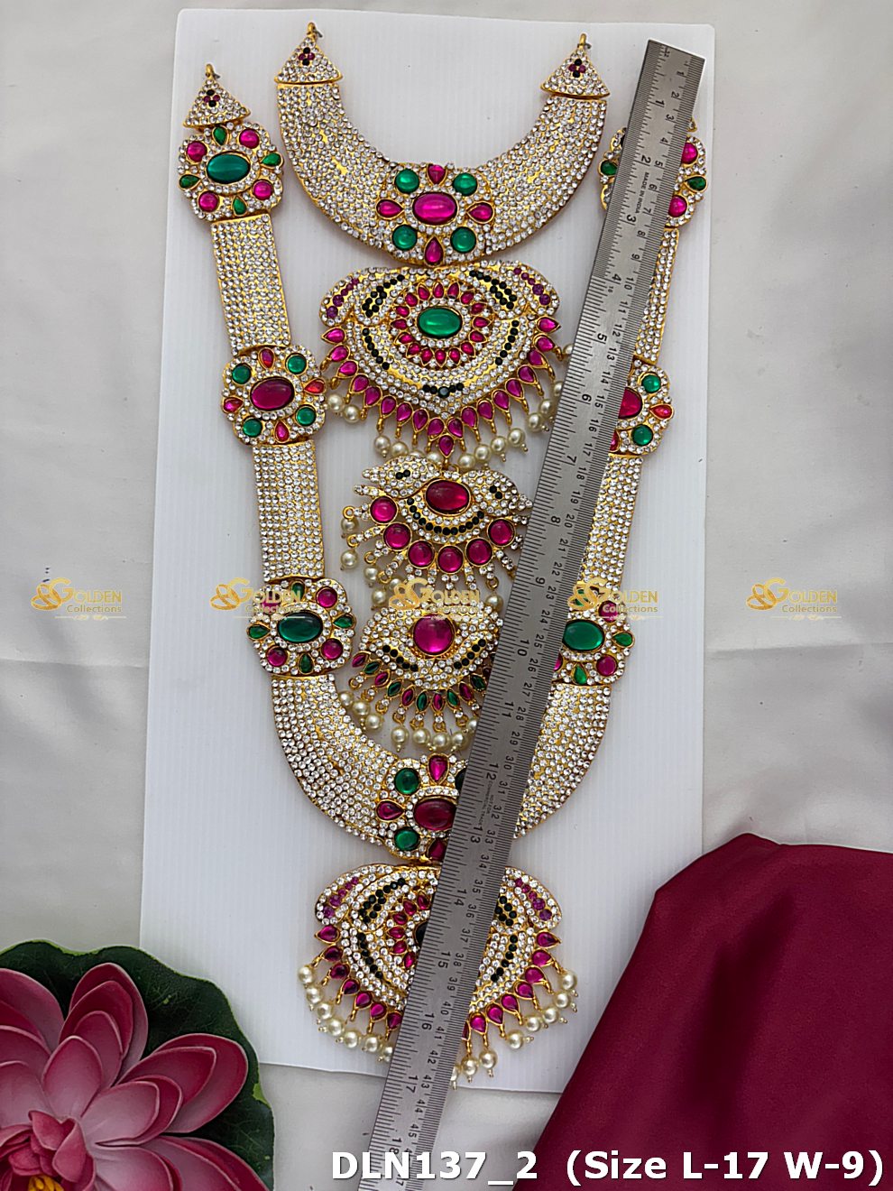 Graceful Goddess Lakshmi Long Necklace Dln 137_2