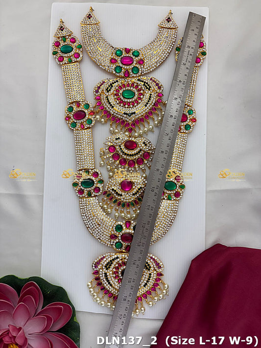 Graceful Goddess Lakshmi Long Necklace Dln 137_2