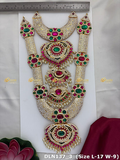 Graceful Goddess Lakshmi Long Necklace Dln 137_3