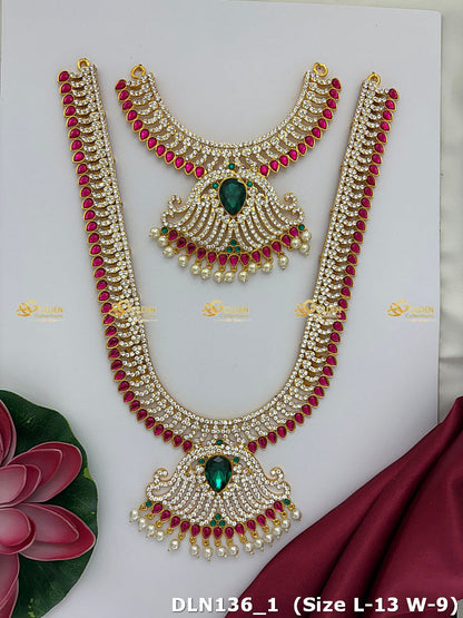 Lakshmi / Amman 2 Step Long Haram DLN138 deity long haram image 1
