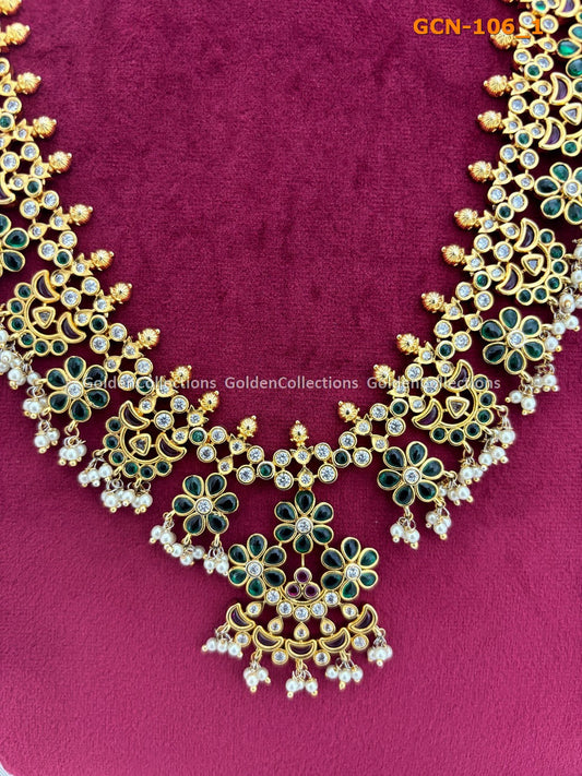 Guttapusalu Necklace Set With Earrings - GoldenCollections GoldenCollections 2