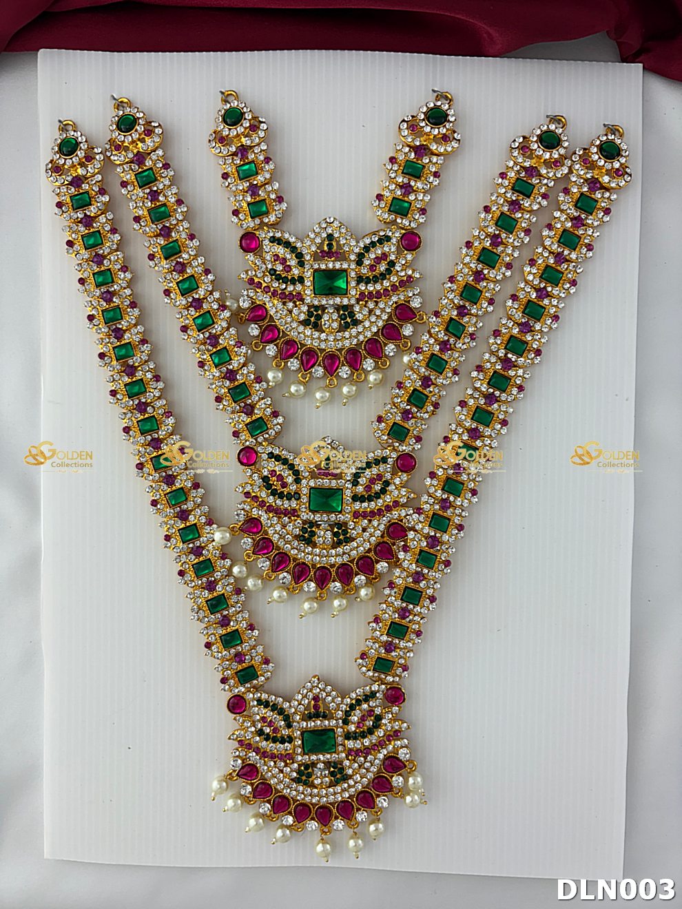 Hindu Deity Long Necklace for Women - GoldenCollections DLN-003