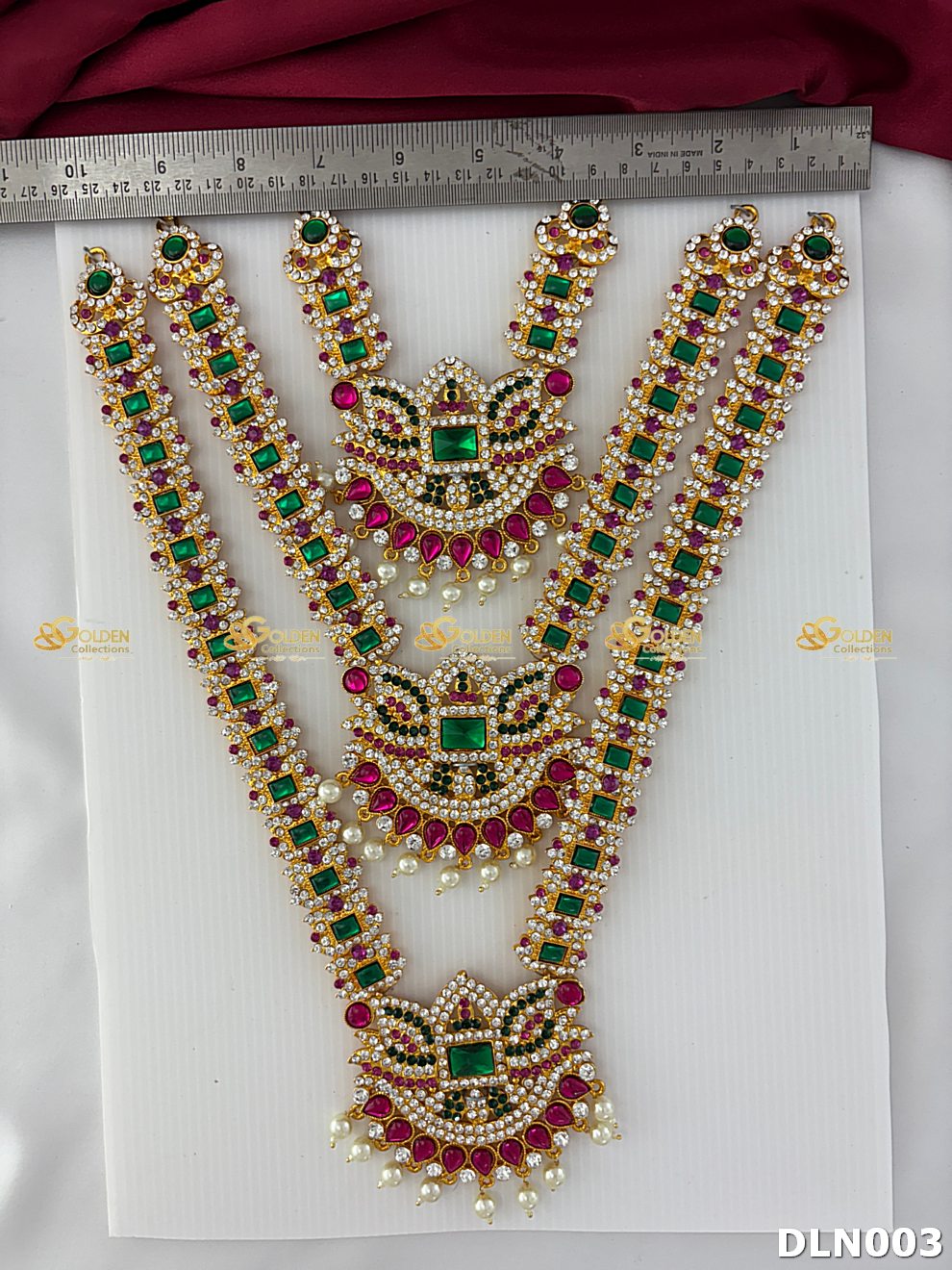 Hindu Deity Long Necklace for Women - GoldenCollections DLN-003