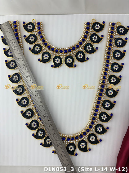 Deity Blue with White 2 Step Long Haram DLN053 deity long haram image 3