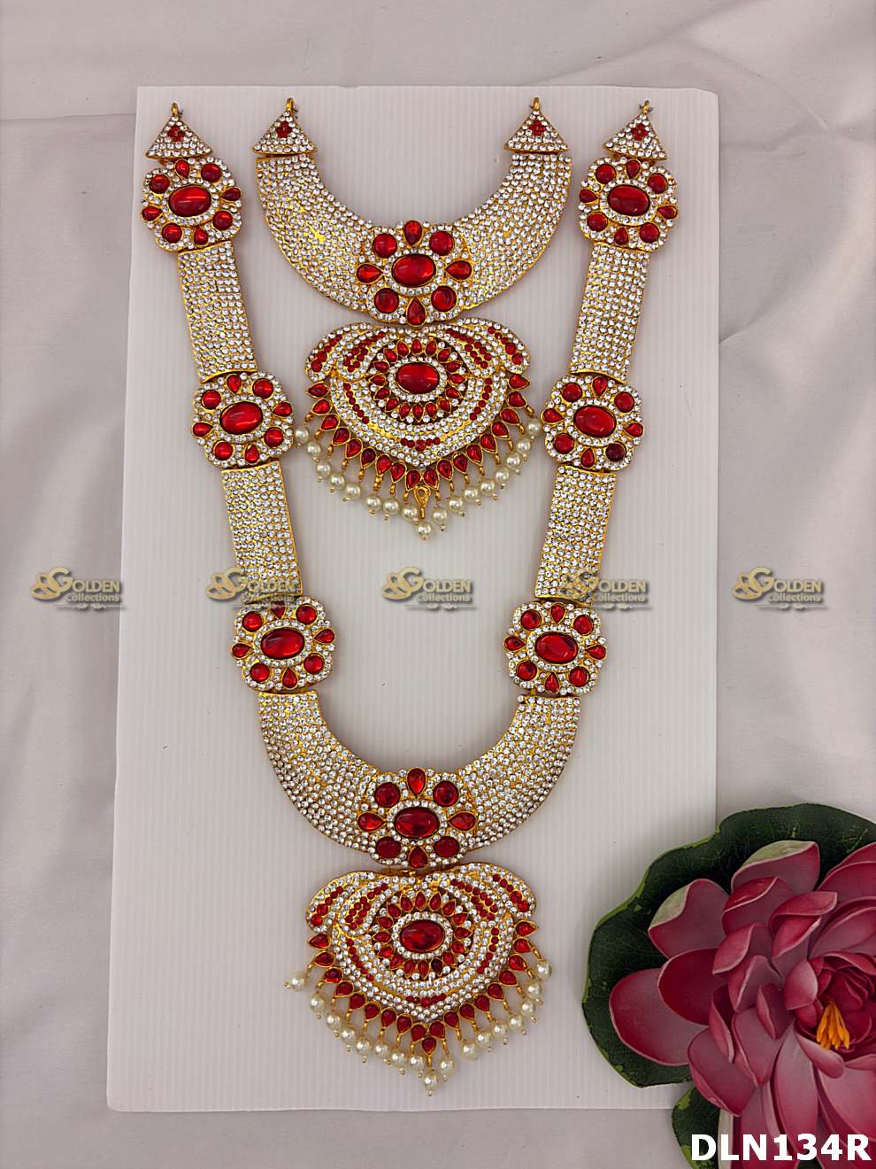 Deity 2 Step Long Haram Red Stones 