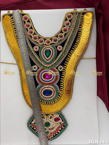 Deity Chest Long Haram Set DLN141 for Venkateshwara and goddess idol chest alankaram image 2