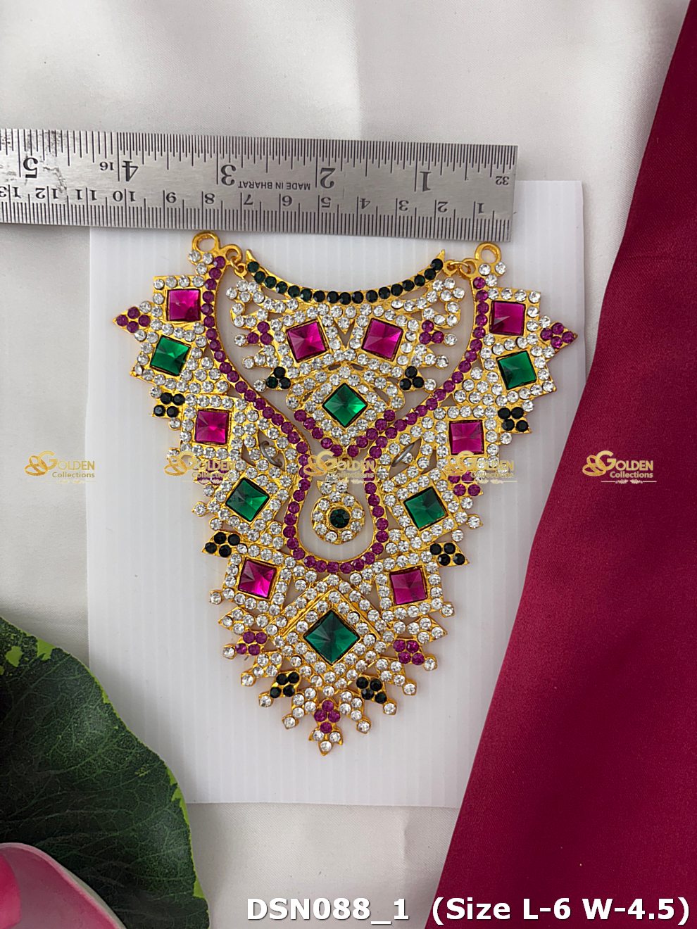 hindu god jewellery ensemble stone necklace dsn 088_2