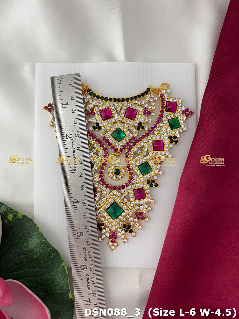 hindu god jewellery ensemble stone necklace dsn 088_3