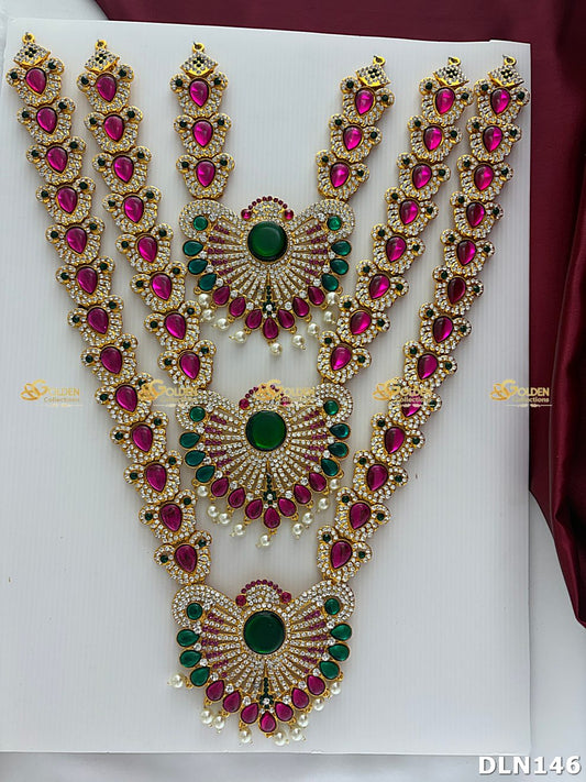 Lakshmi / Amman 3 Step Long Haram DLN146 deity long haram image 1