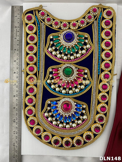 Deity Red Chest Long Haram DLN148 for Venkateshwara and goddess idol chest alankaram image 5