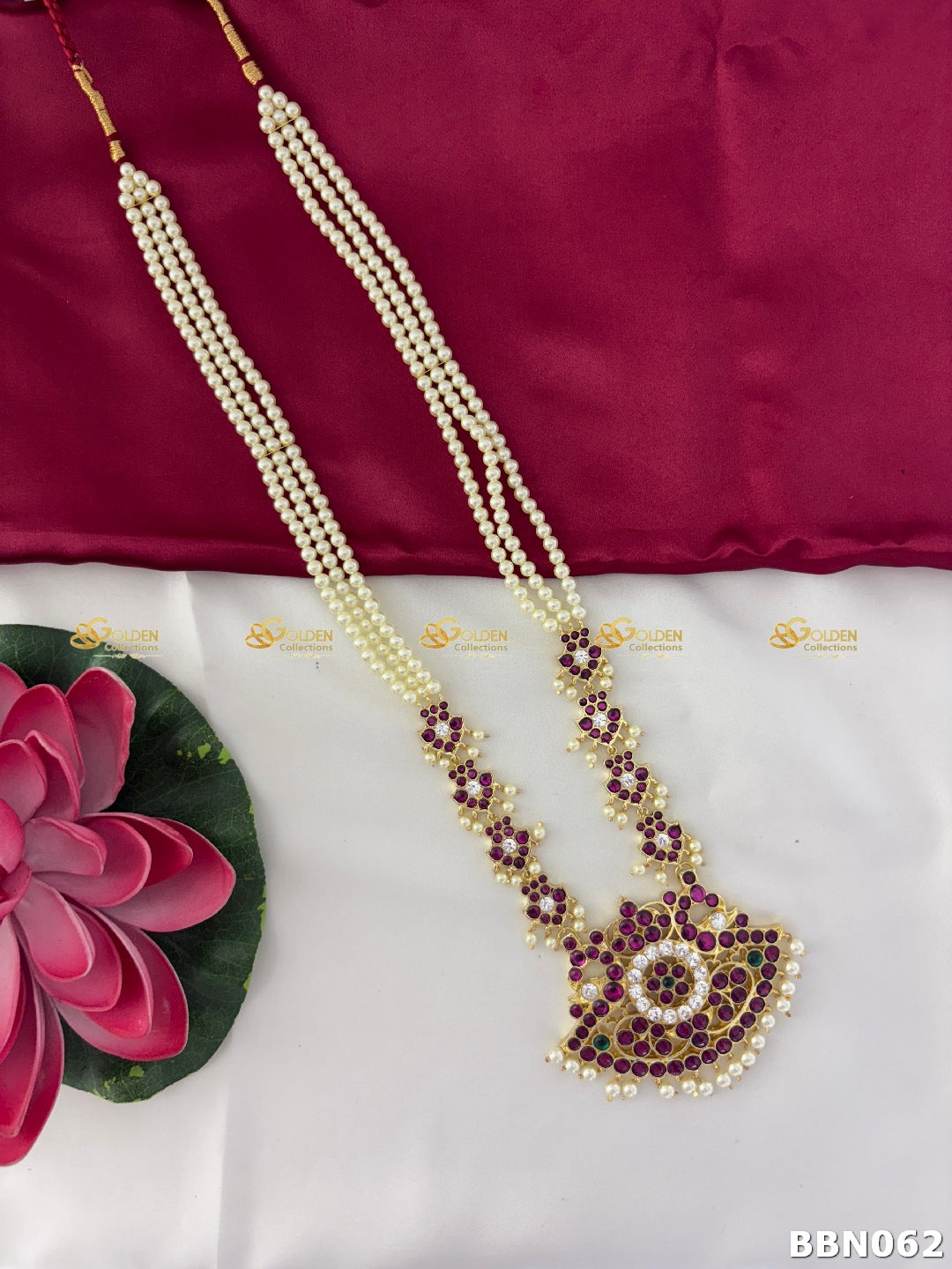 Arangetram Kemp Bharatanatyam Long Necklace | Temple Jewellery Haram