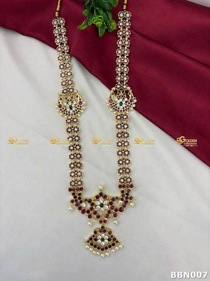 Kemp Bharatanatyam Long Necklace | Temple Jewellery for Dance & Weddings