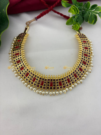 kemp bharatanatyam necklace GOLDENCOLLECTIONS