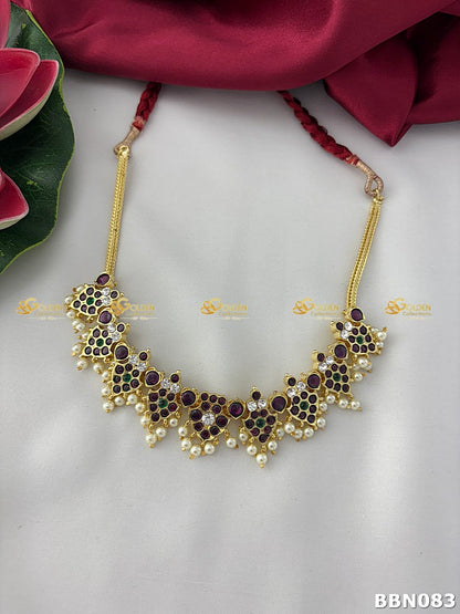 Kemp Bharatanatyam Short Necklace | Temple Dance Jewellery