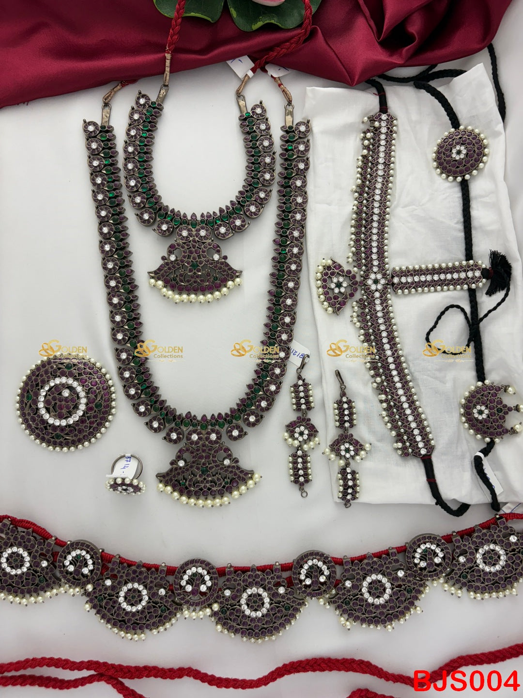 Kemp Black Bharatanatyam Jewellery Set | Arangetram Dance Jewellery