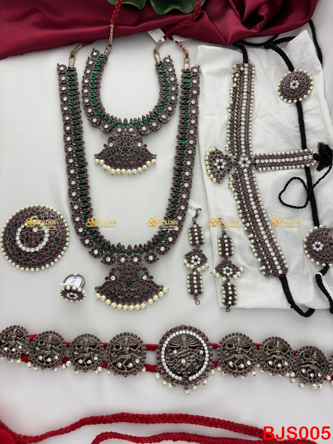 Kemp Black Bharatanatyam Jewellery Set | Temple Dance Jewellery Online