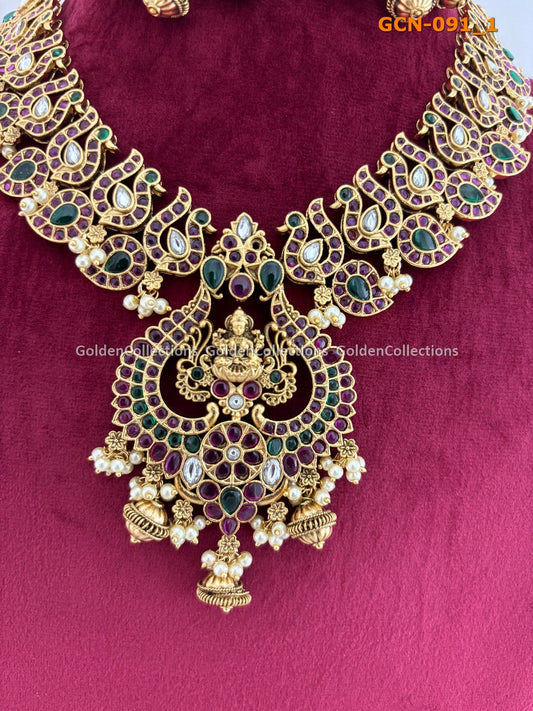 Kemp Kundan Bridal Necklace : Costume Jewelry Big Necklaces GoldenCollections 2