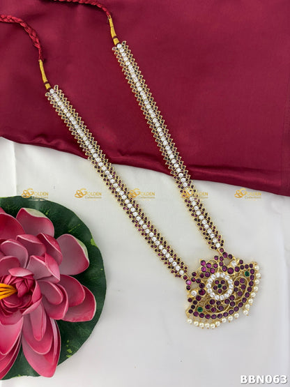 Kemp Long Haram | Antique Temple Jewellery Set for Arangetram