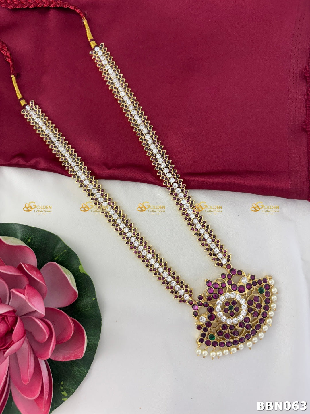 Kemp Long Haram | Antique Temple Jewellery Set for Bharatanatyam & Arangetram