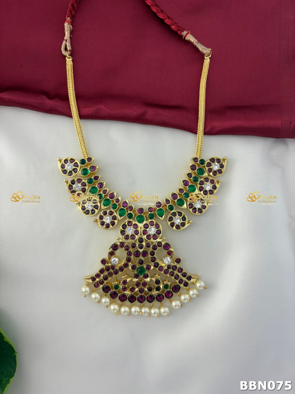 Kemp Mango Necklace with Pendant | Temple Jewellery