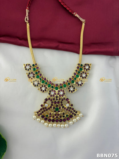 Kemp Mango Necklace with Pendant | Temple Jewellery