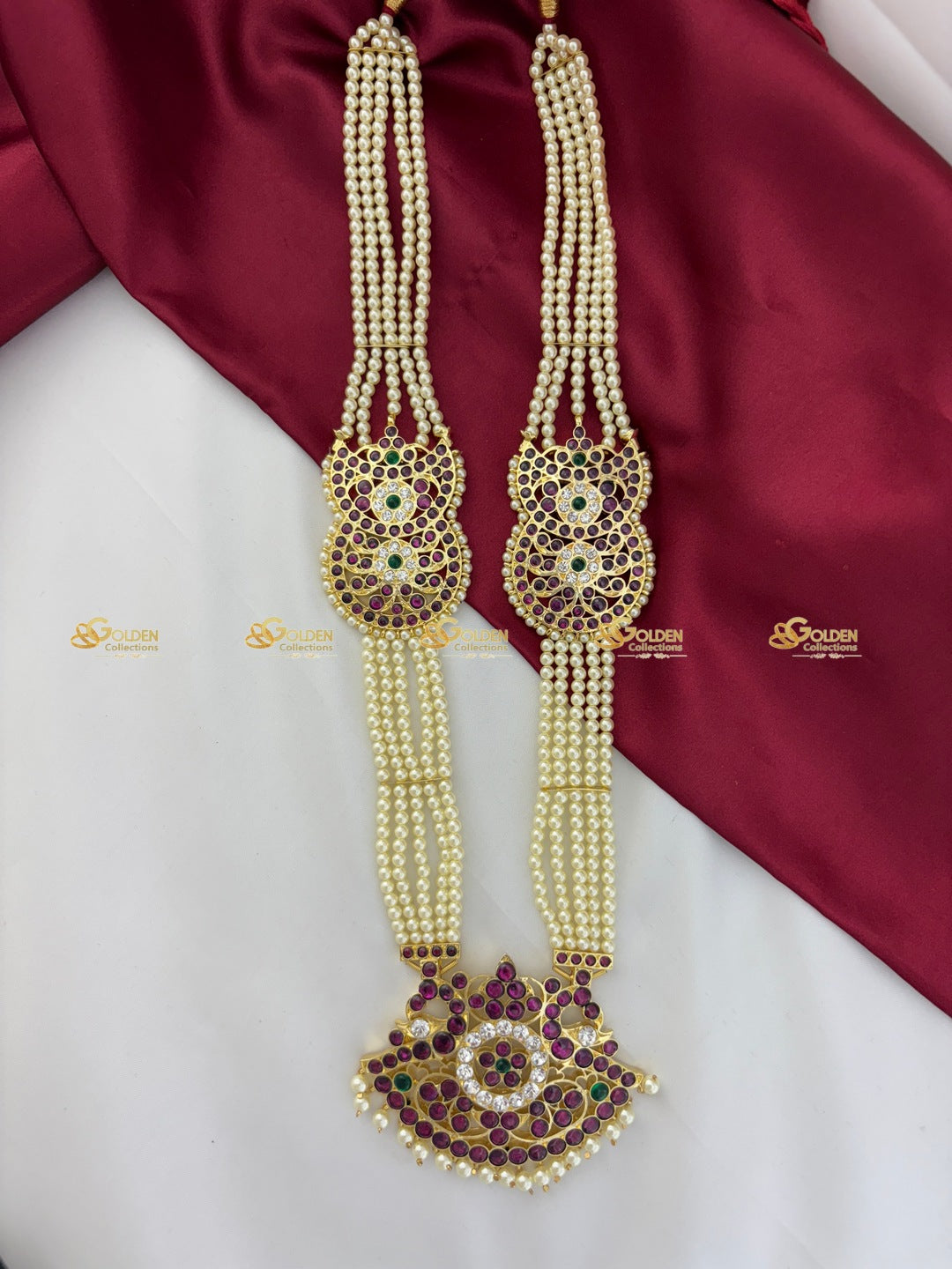 Kemp Pearls Long Haram Necklace GoldenCollections