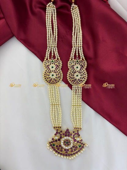 Kemp Pearls Long Haram Necklace GoldenCollections