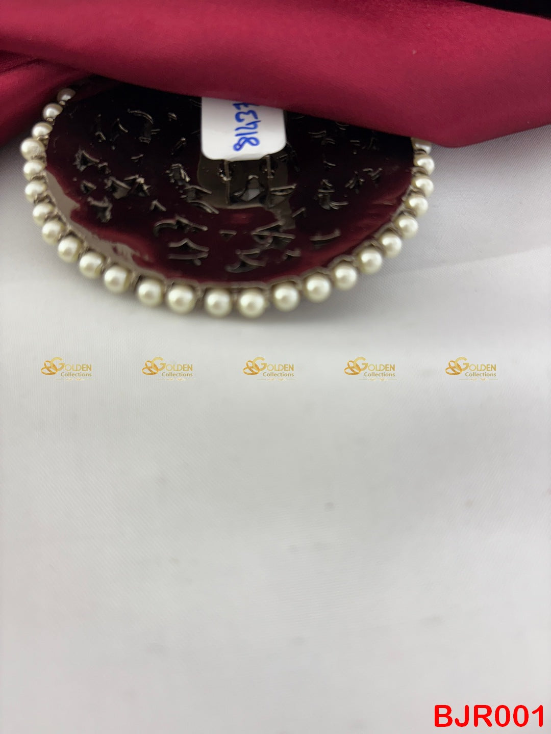 Traditional Kemp Rakodi for Bharatanatyam Dance | Temple Jewellery Hair Ornament with Red and Green Stones