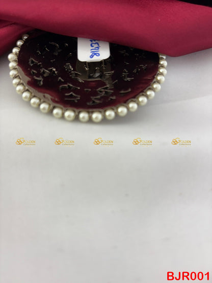 Traditional Kemp Rakodi for Bharatanatyam Dance | Temple Jewellery Hair Ornament with Red and Green Stones