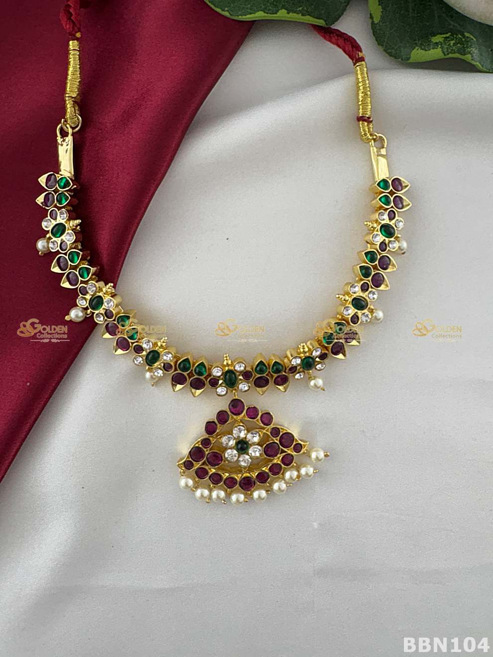 Kemp short necklace for Bharatanatyam temple jewellery classical dance choker