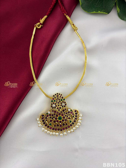 Kemp Short Necklace for Bharatanatyam | Temple Jewellery Choker
