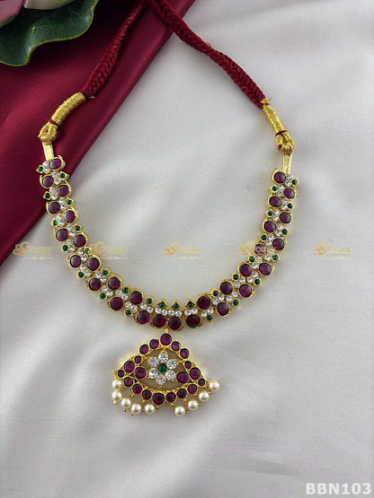 Kemp short necklace for Bharatanatyam temple jewellery classical dance choker
