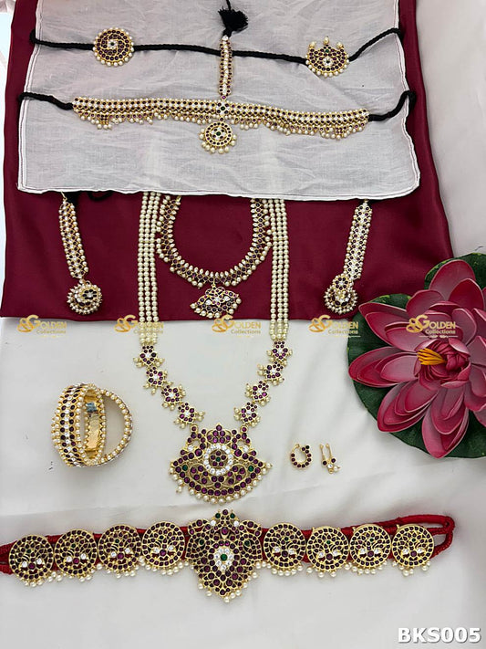 Temple Kemp Jhumki Earrings for Bharatanatyam Dance