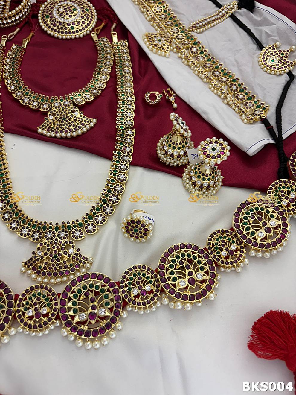 Kempu Rakodi Hair Ornament for Classical Dance Performances