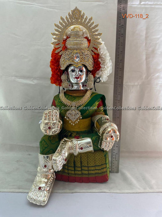 Varalakshmi Amman Idol Full Set 21 in Green VVD118 for Varalakshmi Vratham pooja image 2