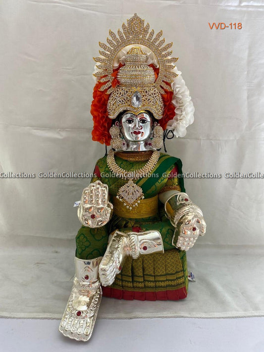 Varalakshmi Amman Idol Full Set 21 in Green VVD118 for Varalakshmi Vratham pooja image 1