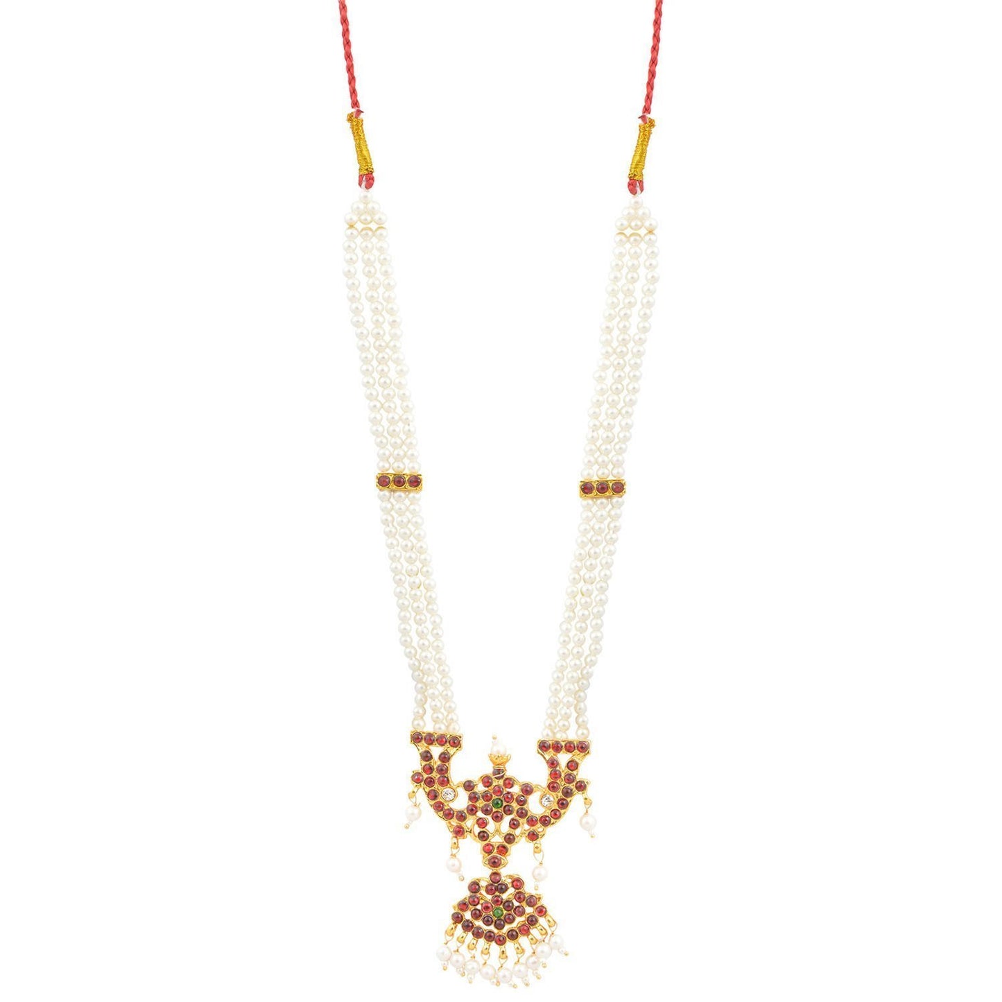 pearl necklace Bharatanatyam Jewellery Set for Kids - Little Gopika