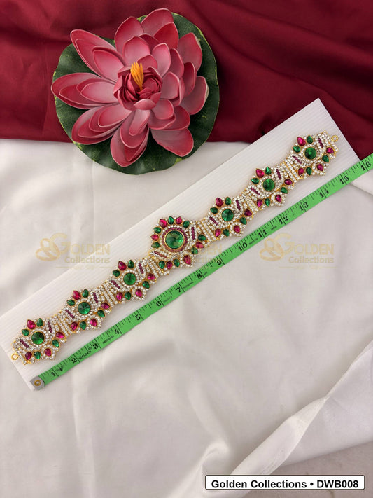 Measurement and scale view of Long Deity Waist Belt Vaddanam for Idols for fit checking
