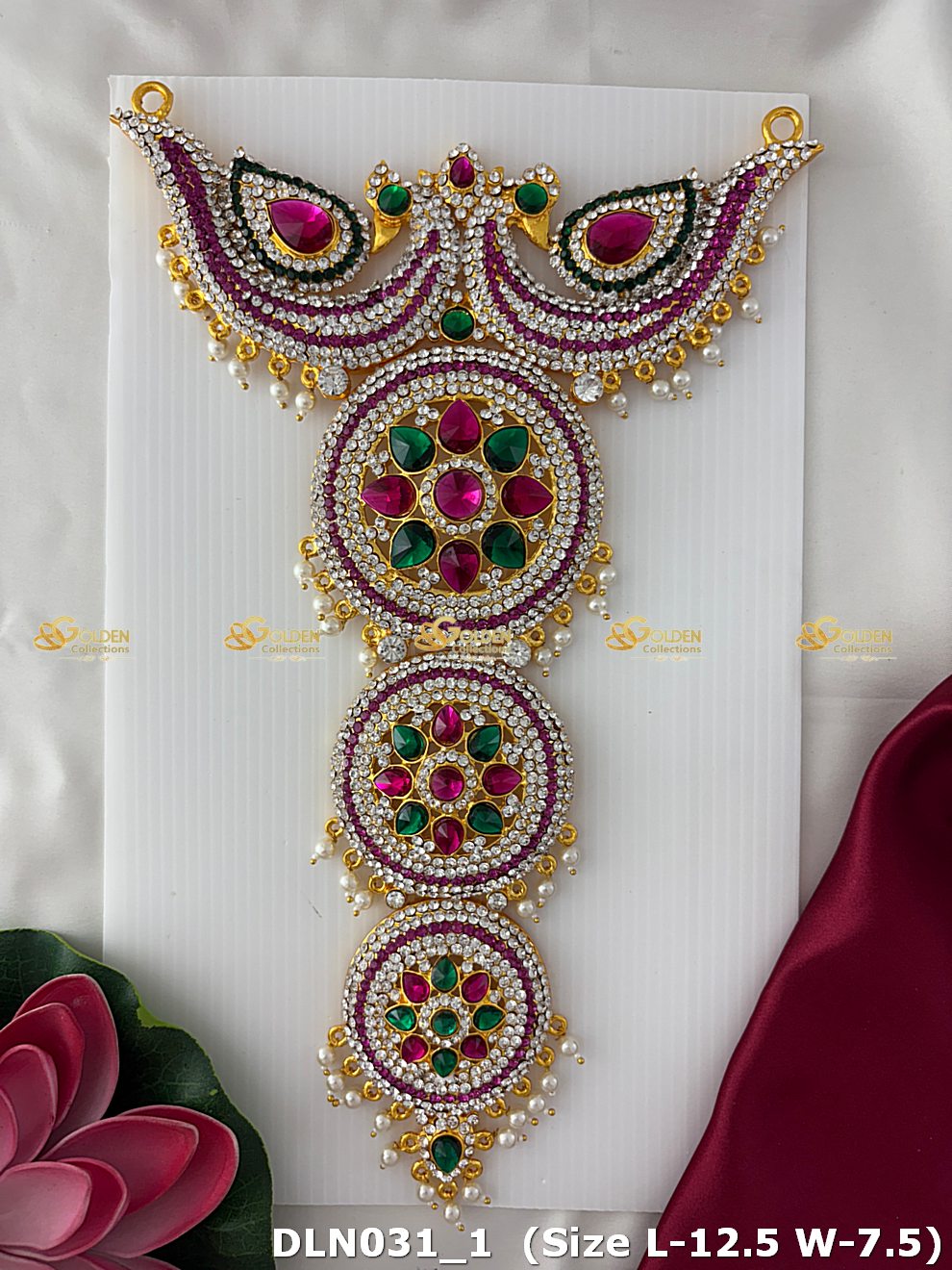 Long Necklace For Deity Goldencollections Dln 031_1