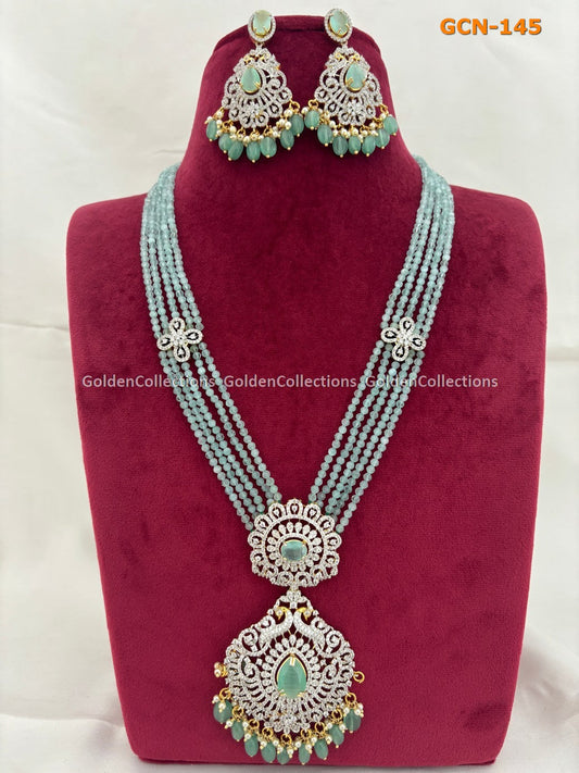 Long Necklaces For Women : Beads Fashion Jewellery Necklace GoldenCollections 