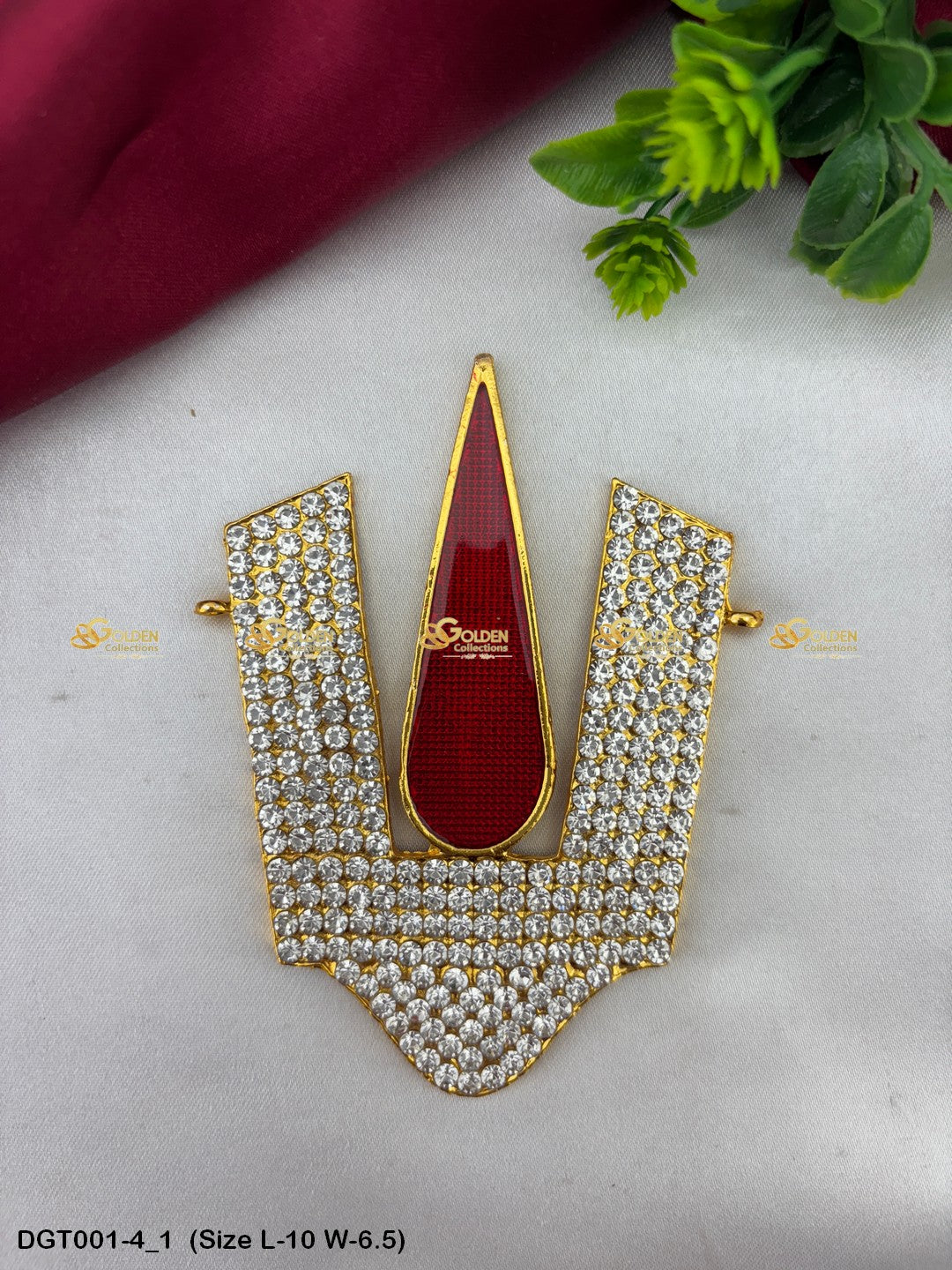 Balaji Vishnu Namam Thiruman Tilak with Stone Work DGT-001 Bindi / Tilak deity alankaram image 13