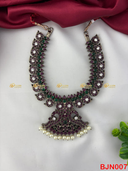 Mango Malai Necklace – Temple Jewellery Haram for Bharatanatyam & Brides