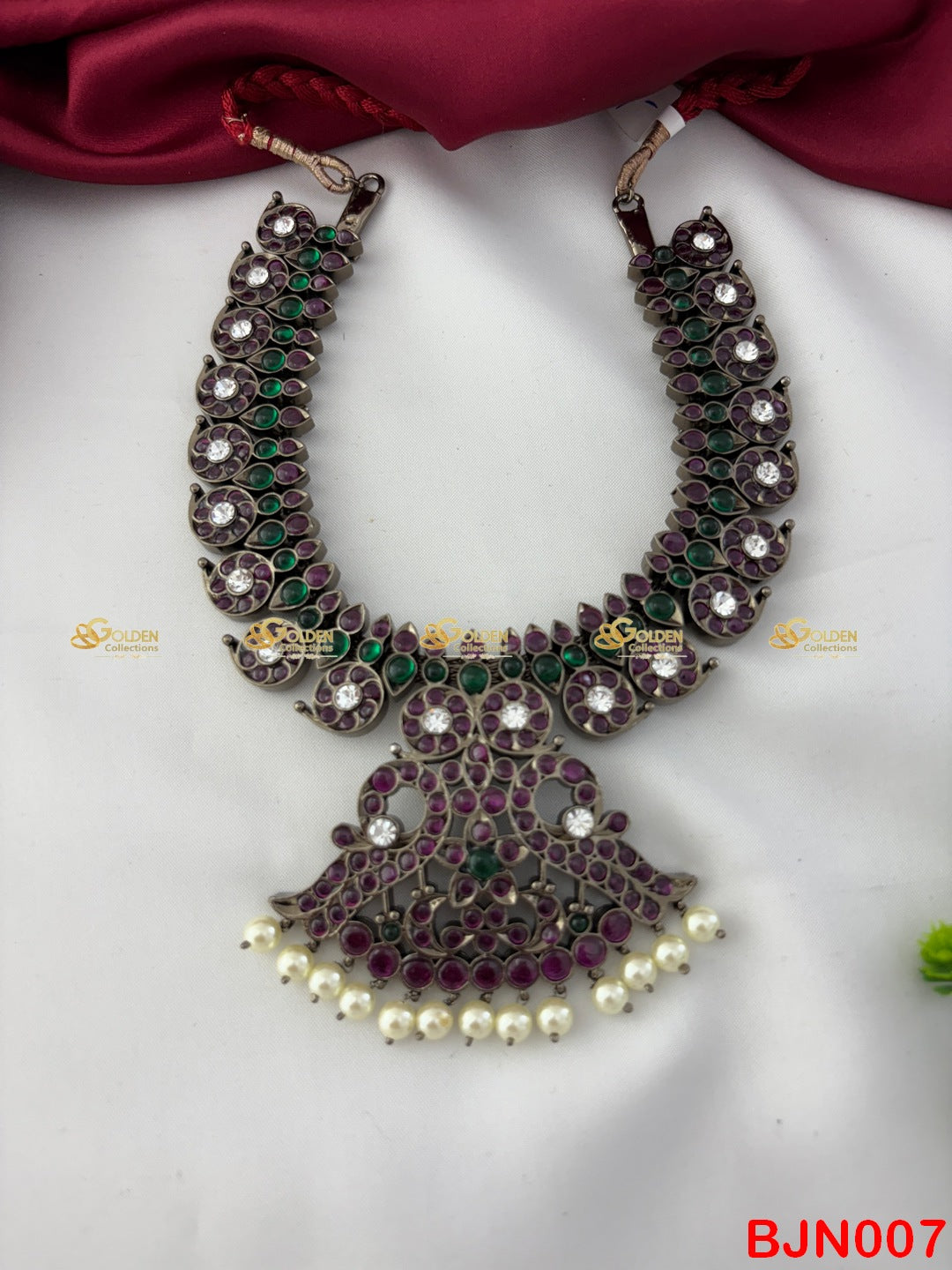 Maangai Malai temple jewellery mango motif haram