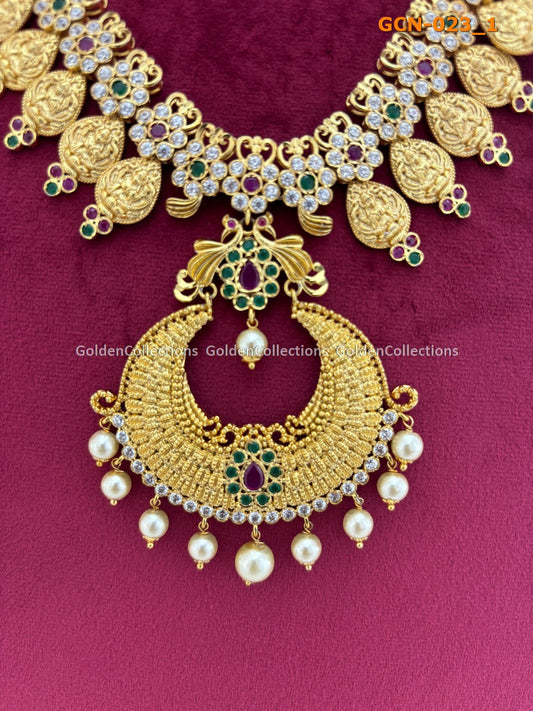 Marriage Bridal Gold Plated Necklace Designs Goldencollections GoldenCollections 2