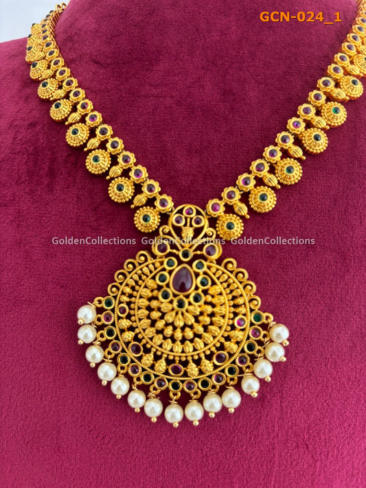 Modern Gold Plated Necklace Designs : Trendy Necklace Online GoldenCollections 2