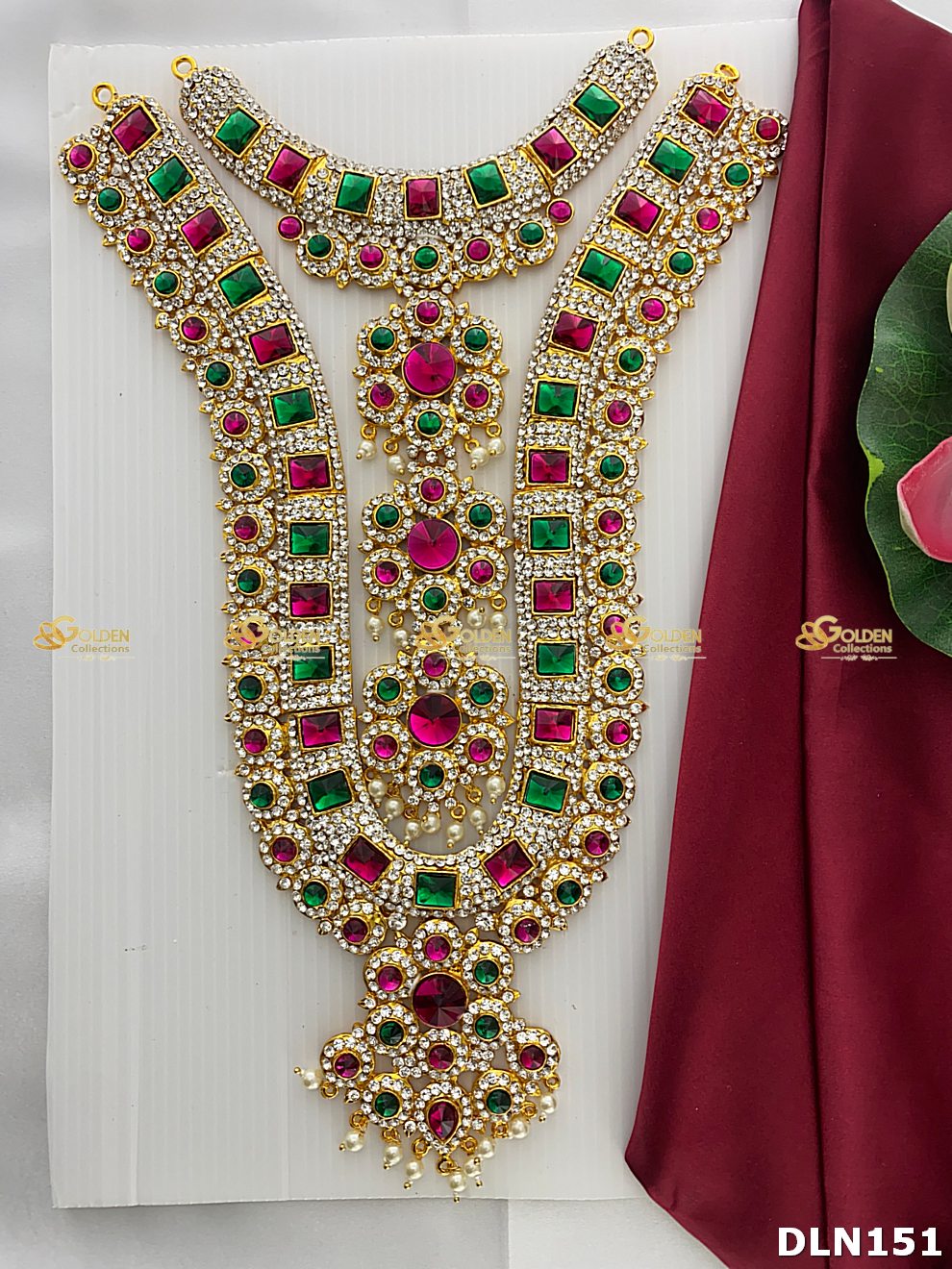 Deity Chest Long Haram DLN151 for Venkateshwara and goddess idol chest alankaram image 1