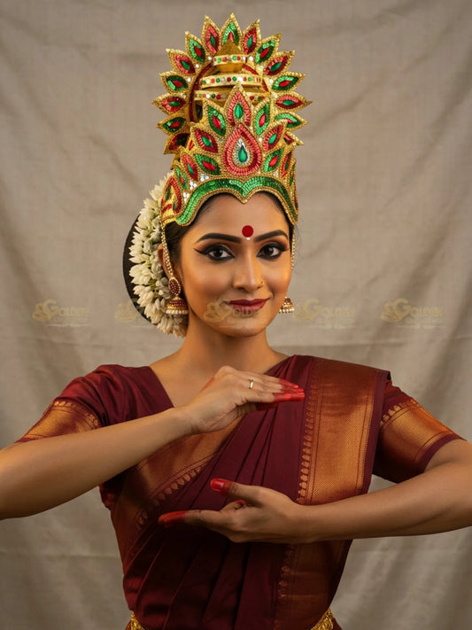 Peacock Bharatanatyam Drama Crown BDC5 drama dance crown image 2
