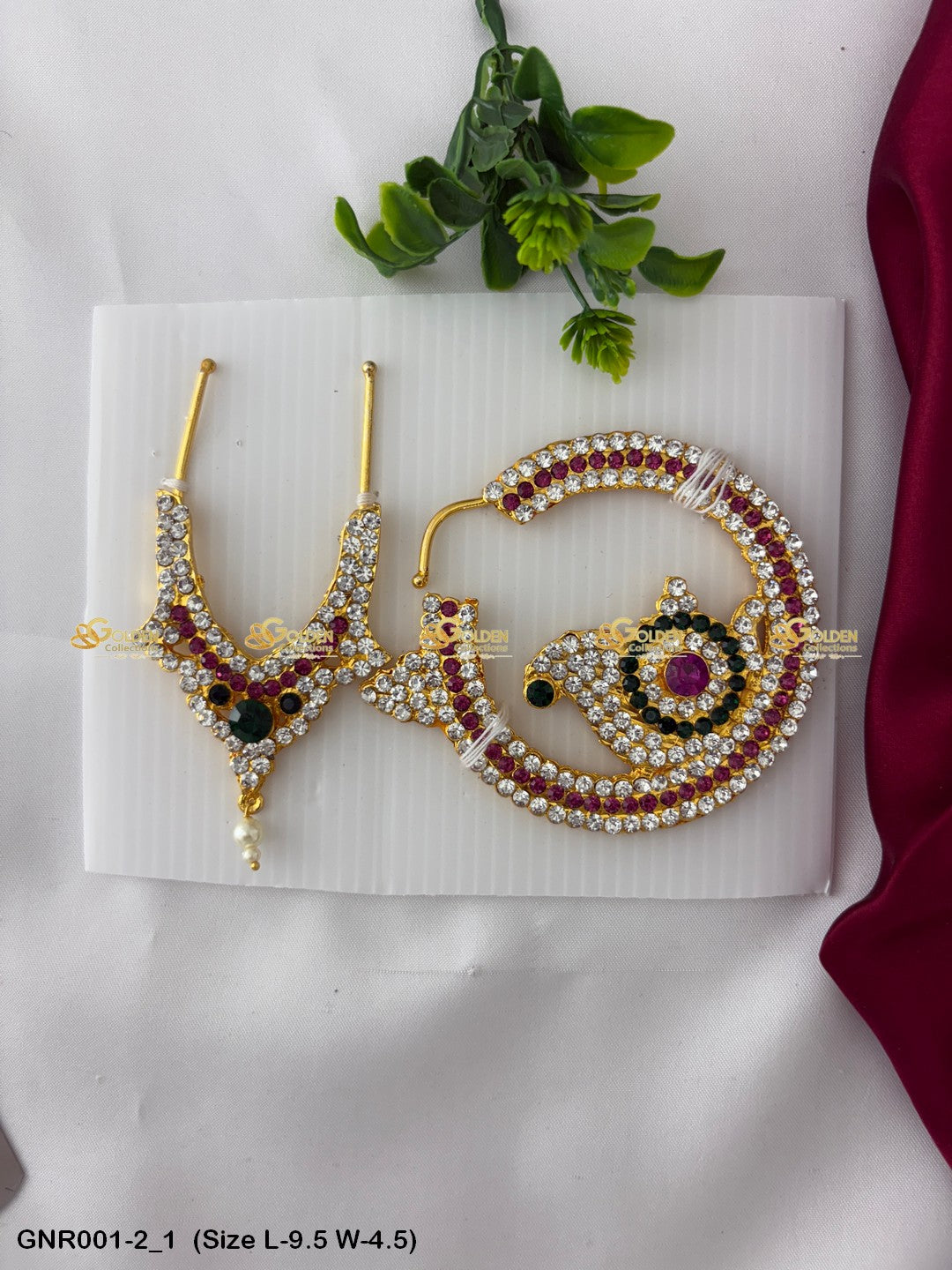 nose ring for goddess goldencollections Size: 9.5 x 4.5, Color: Multi, Style: Nath Image 1