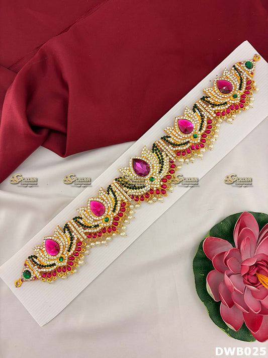 Deity Vaddanam Waist Belt for Varalakshmi / Goddess Idol with Stone Work DWB-025